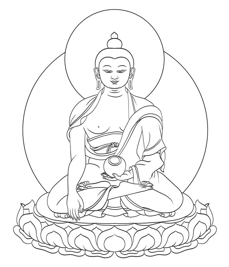 Buddha Outline Drawing at PaintingValley.com | Explore collection of