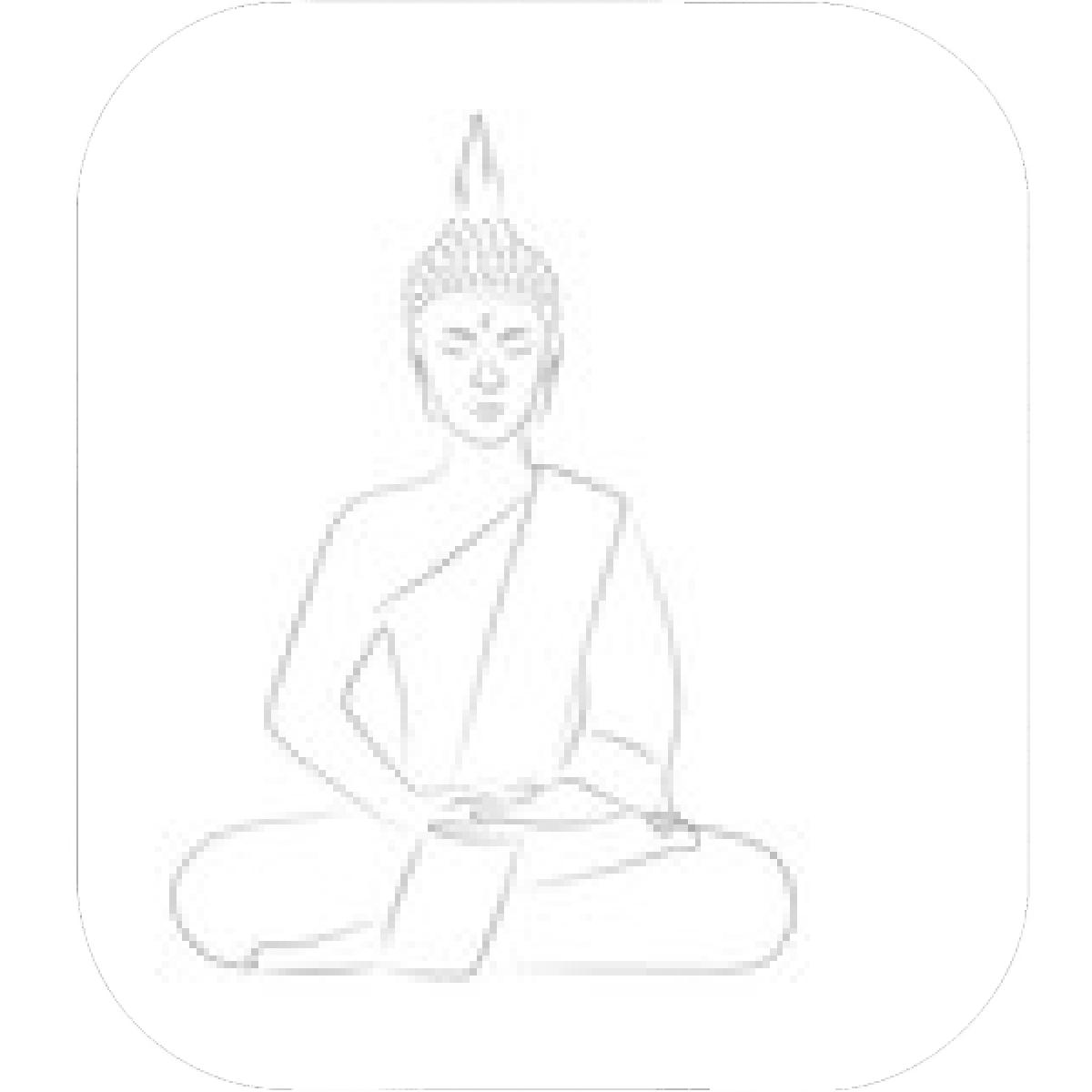 1200x1200 Designs Mein Mousepad Design Mousepad Selbst Designen - Buddha Outline Drawing