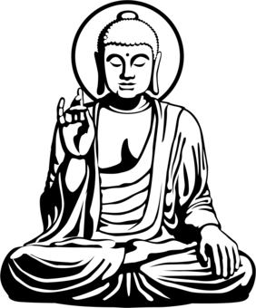 282x340 gautam buddha outline - Buddha Outline Drawing