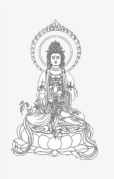 384x600 Huge Collection Of 'buddha Line Drawing' Download More Than - Buddha Outline Drawing