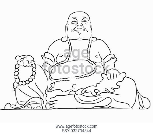 Buddha Outline Drawing at PaintingValley.com | Explore collection of ...