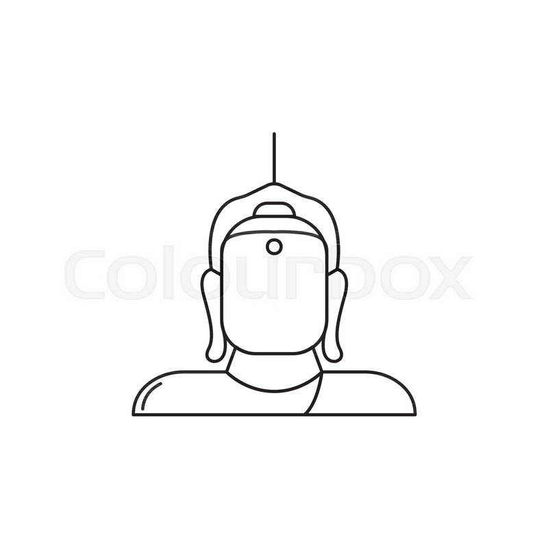 800x800 Seokguram Buddha Icon Outline Stock Vector Colourbox - Buddha Outline Drawing