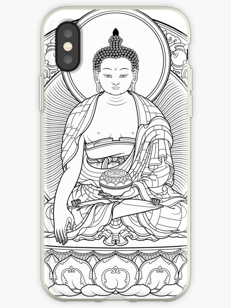750x1000 Buddha Outline Iphone Cases Covers - Buddha Outline Drawing