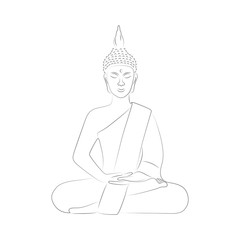 240x240 Buddha Drawing Photos, Royalty Free Images, Graphics, Vectors - Buddha Outline Drawing
