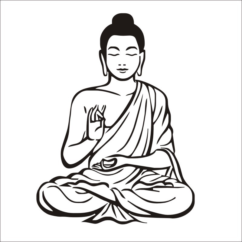 800x800 Buddha Drawing Free Download - Buddha Statue Drawing