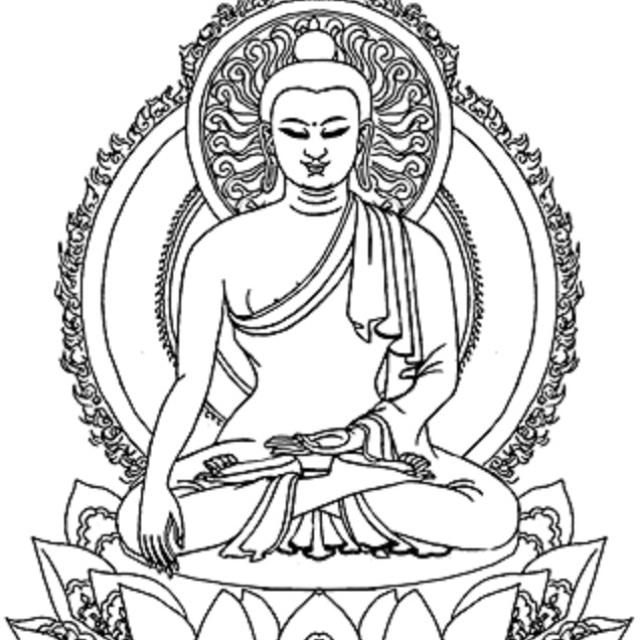 640x640 buddha drawing zen buddhism for free download - Buddhist Drawing