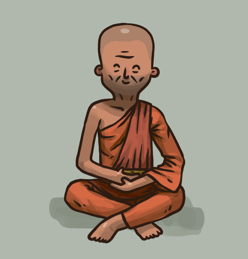 Buddhist Monk Drawing at PaintingValley.com | Explore collection of