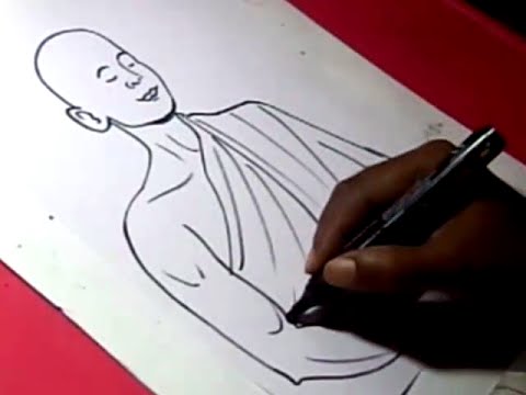 480x360 how to draw buddhist monk drawing step - Buddhist Monk Drawing