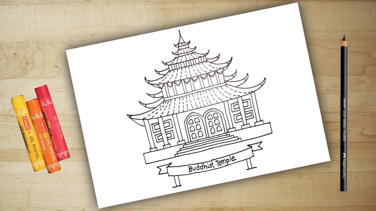 1280x720 how to draw a temple buddhist temple temples in india chant - Buddhist Temple Drawing