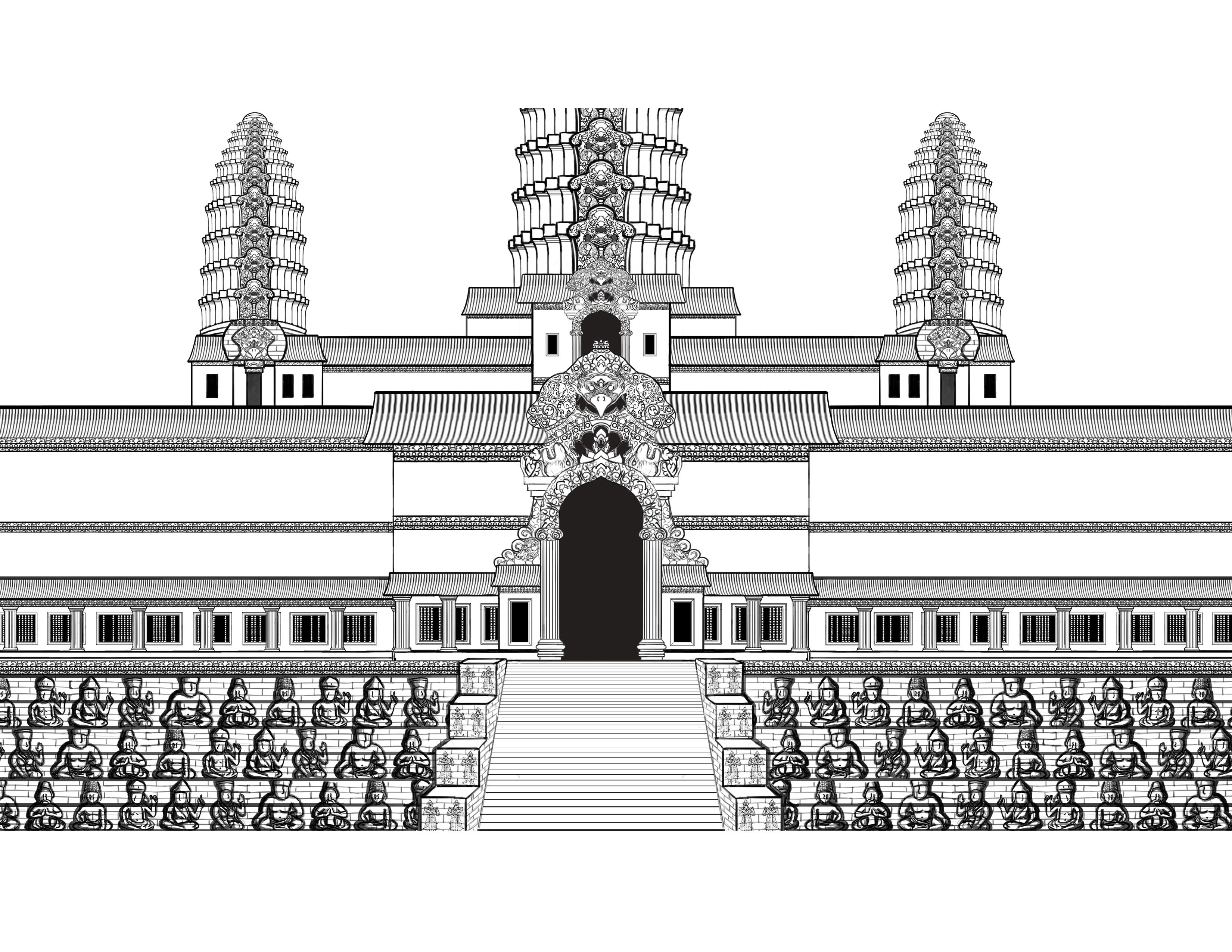 Buddhist Temple Drawing at Explore collection of
