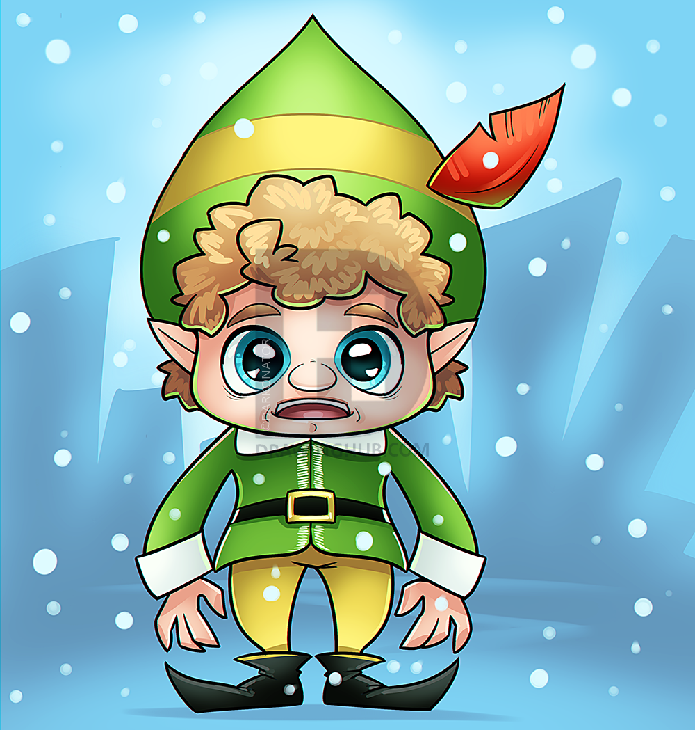 1000x1049 how to draw buddy the elf, step - Buddy Drawing