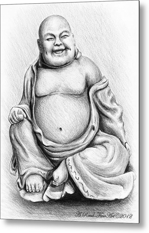 493x768 buddha buddy metal print - Buddy Drawing