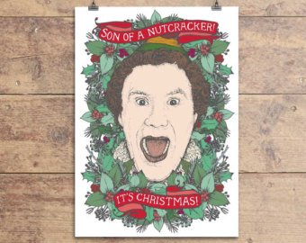 340x270 Buddy The Elf Card Etsy - Buddy The Elf Drawing