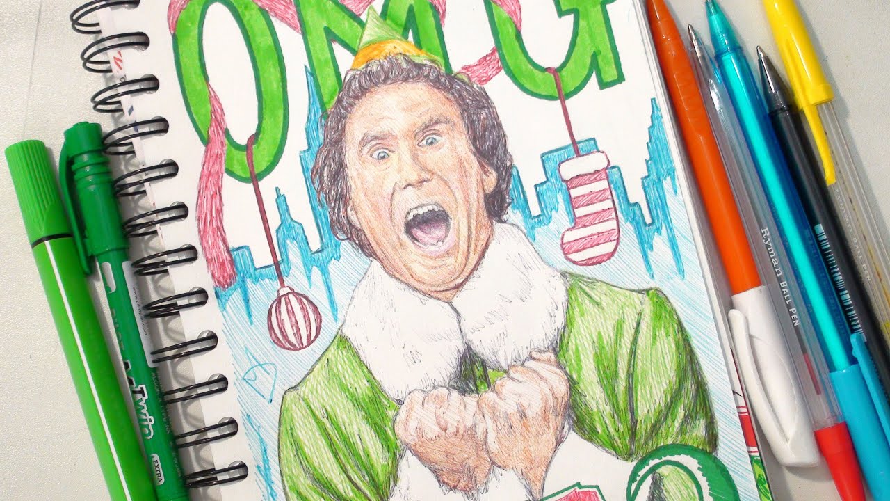 1280x720 drawing elf from the elf movie - Buddy The Elf Drawing