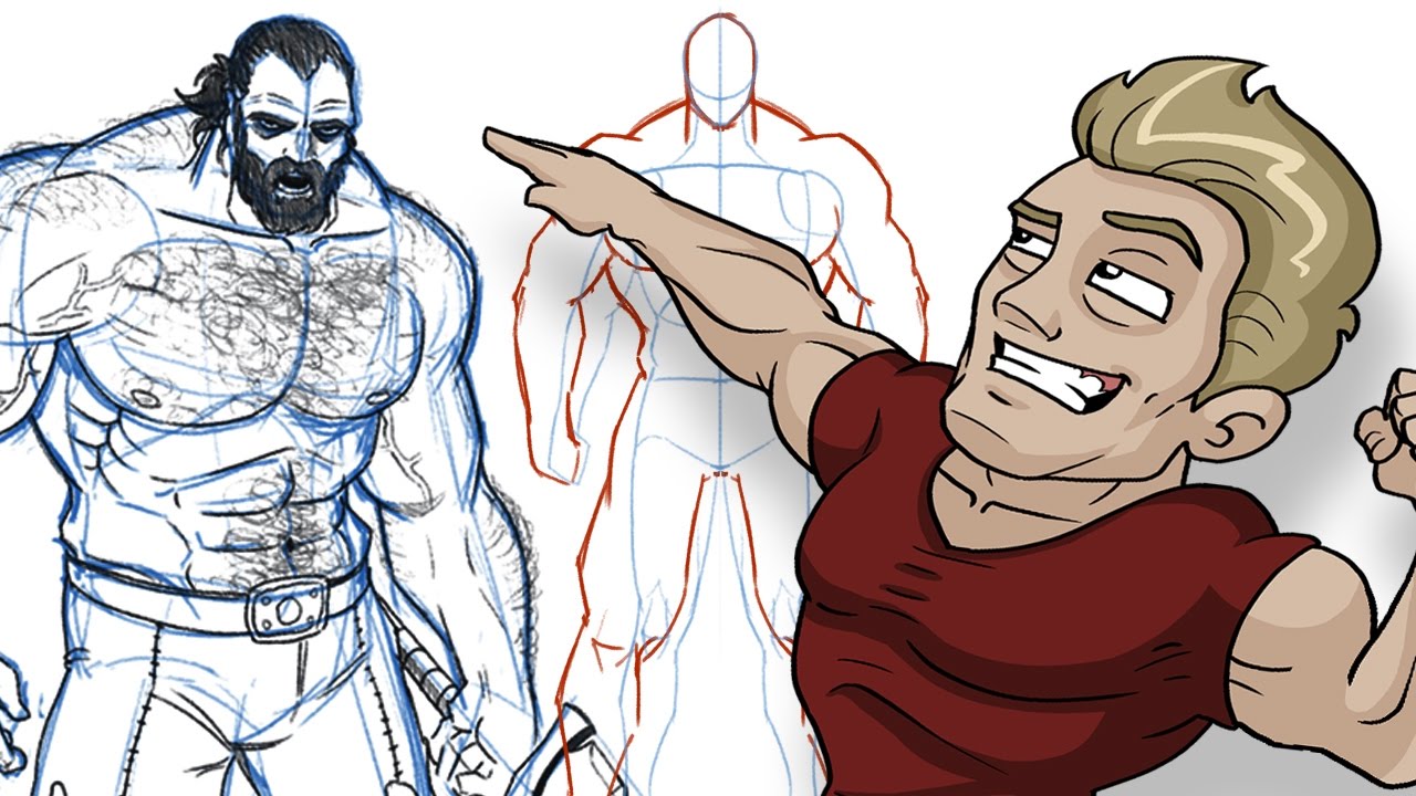 1280x720 How To Draw Big Badass Dudes - Buff Guy Drawing