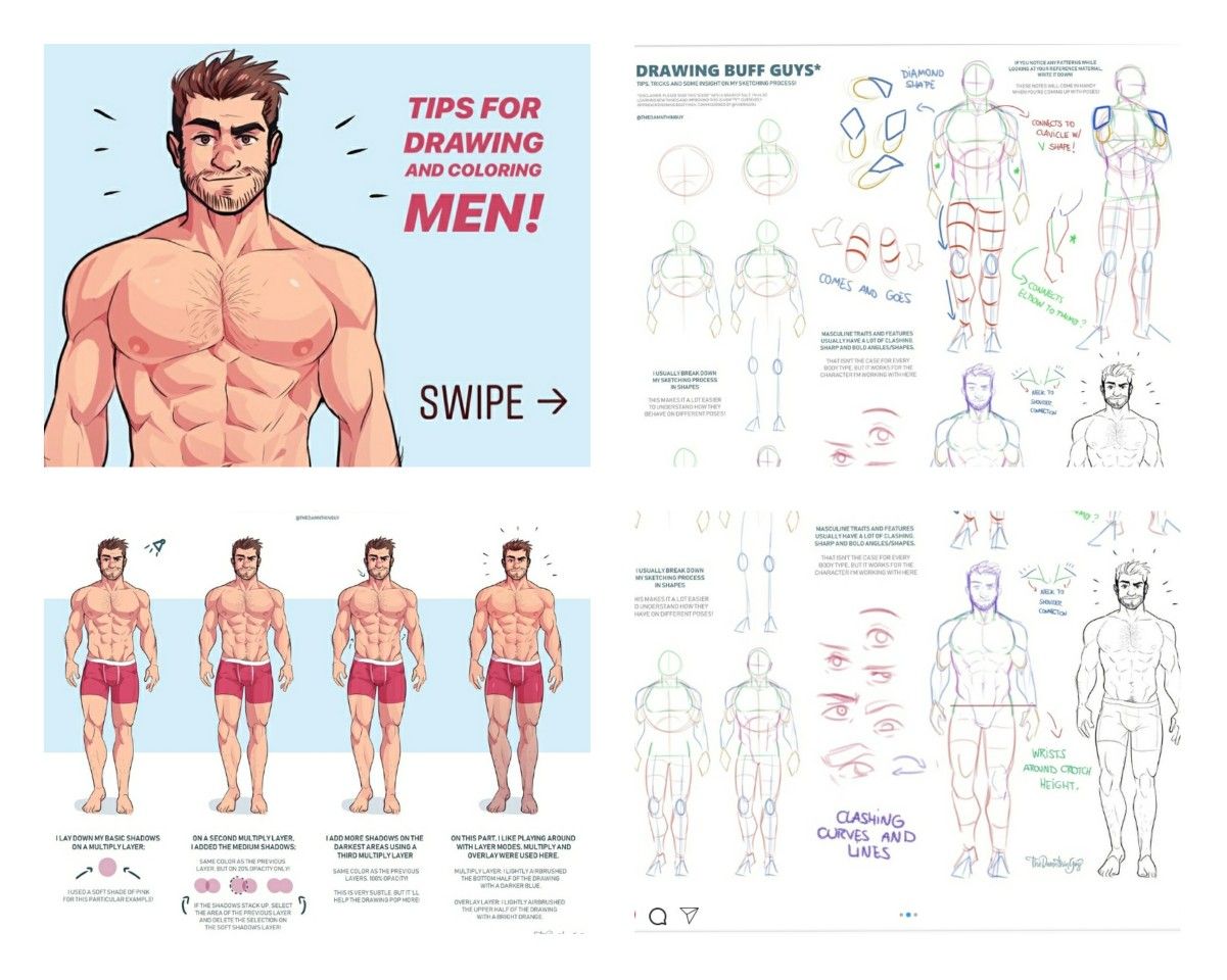 1201x960 Damnthingguy Tutorial On How To Draw Buff Guys How To Draw - Buff Guy Drawing