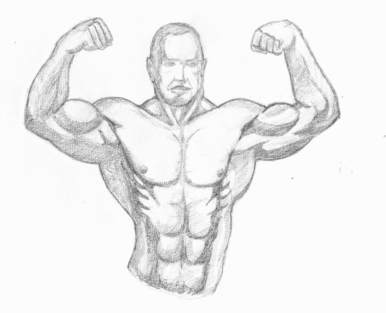 Buff Guy Drawing at PaintingValley.com | Explore collection of Buff Guy