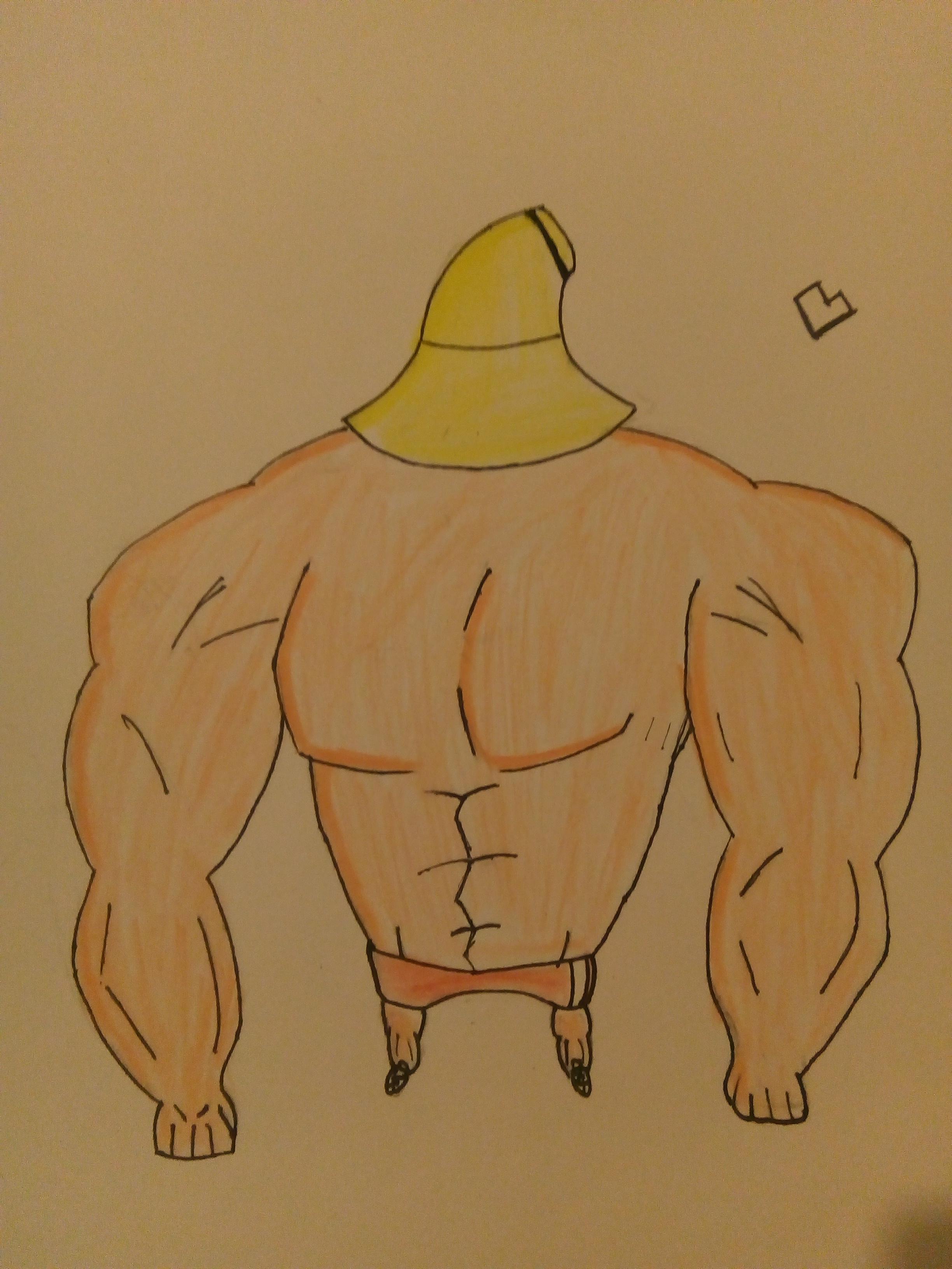 2448x3264 i decided to draw a buff tuba man bossfightbestiary - Buff Man Drawing