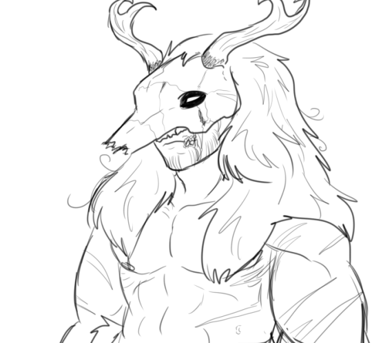 540x498 buff boi tumblr - Buff Man Drawing