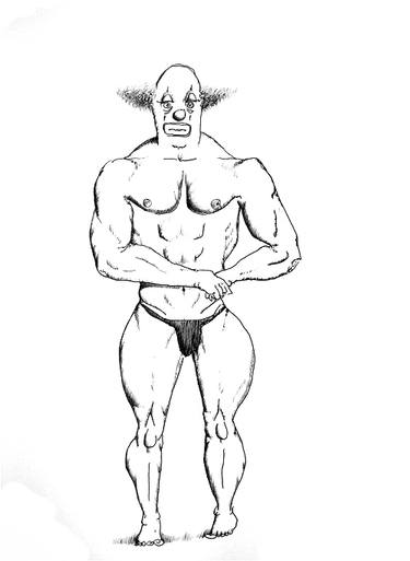 375x513 buff clown drawing - Buff Man Drawing