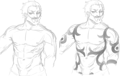400x256 buff men tumblr - Buff Man Drawing