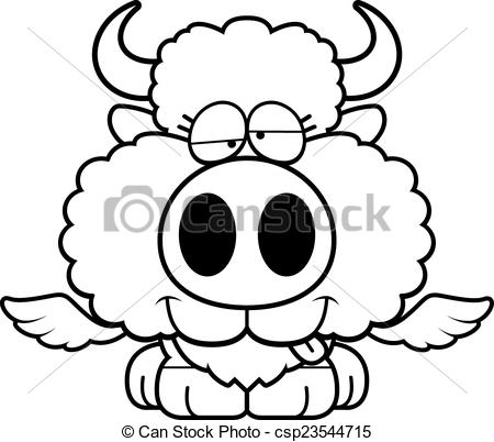450x402 cartoon goofy buffalo wings a cartoon illustration of a winged - Buffalo Cartoon Drawing