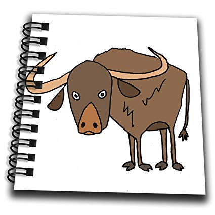 425x425 all smiles art animals - Buffalo Cartoon Drawing