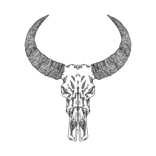 630x630 Buffalo Skull - Buffalo Drawing For Kids
