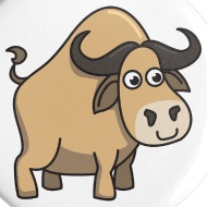 190x190 buffalo comic gift idea animal funny kids drawing small buttons - Buffalo Drawing For Kids
