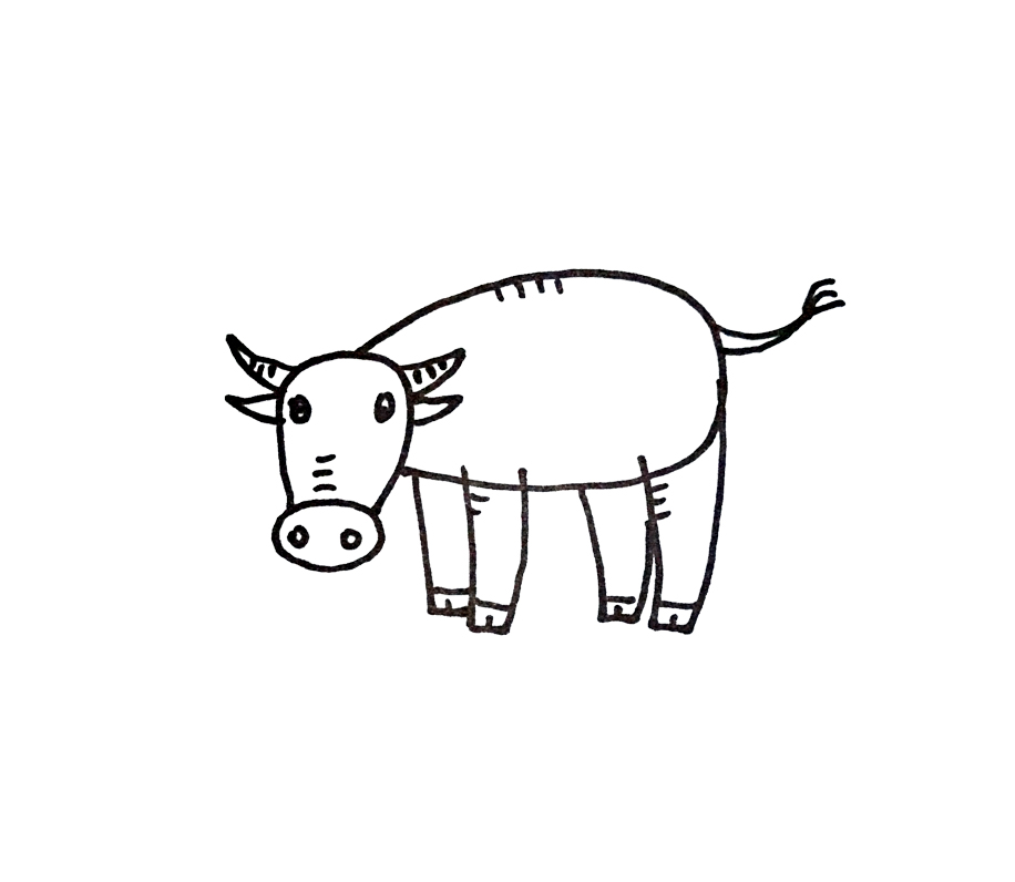 916x796 How To Draw A Buffalo For Kids - Buffalo Drawing For Kids