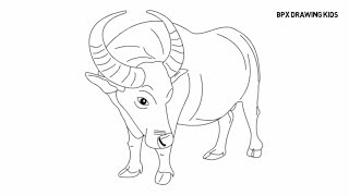 320x180 How To Draw Bison For Kids - Buffalo Drawing For Kids