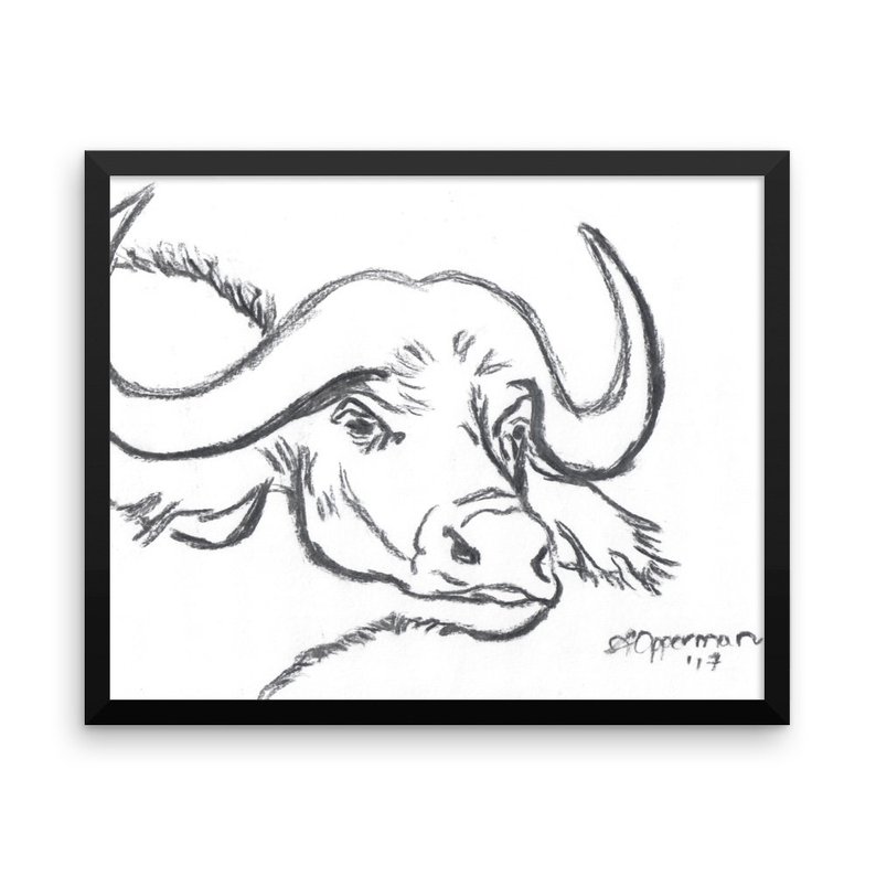 794x794 Charcoal Buffalo Drawing Digital Download Artwork Safari Etsy - Buffalo Drawing Images