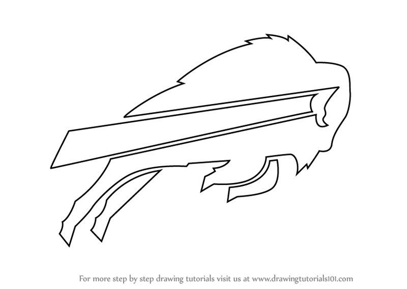 800x567 Learn How To Draw Buffalo Bills Logo - Buffalo Drawing Step By Step
