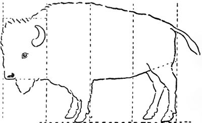 400x245 Step In Drawing Bison Buffalo - Buffalo Drawing Step By Step