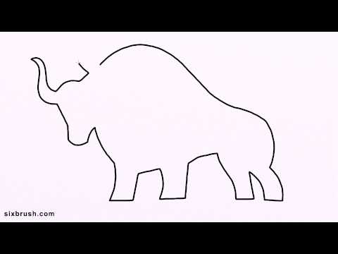 480x360 C How To Draw Cartoon Buffalo Step - Buffalo Drawing Step By Step