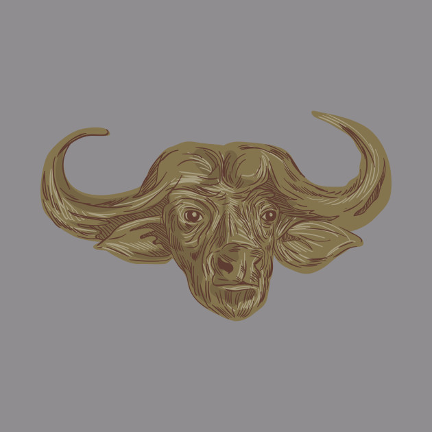 630x630 African Buffalo Head Drawing - Buffalo Head Drawing