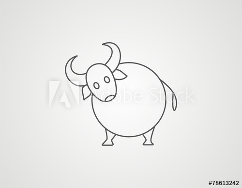 500x388 Buffalo Line Drawing - Buffalo Line Drawing