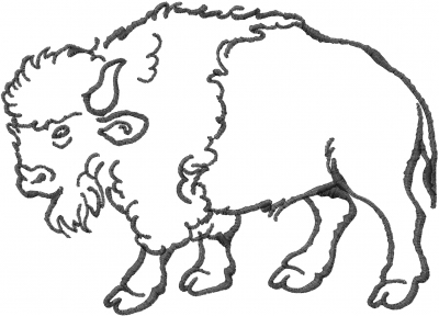400x288 Buffalo Outline Embroidery Design Annthegran - Buffalo Outline Drawing