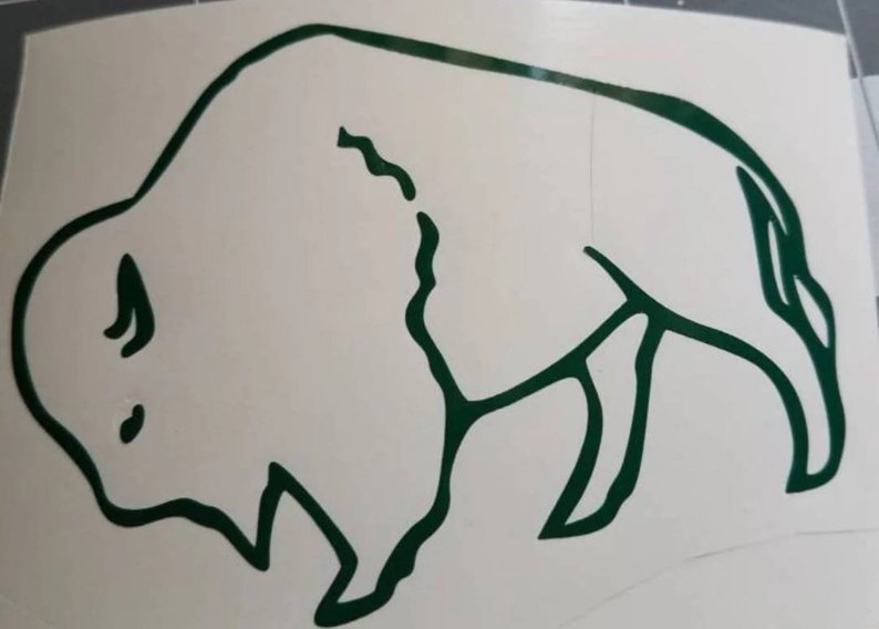 794x568 buffalo outline yeti decal die cut vinyl car decal sticker etsy - Buffalo Outline Drawing