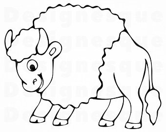 340x270 Buffalo Outline Etsy - Buffalo Outline Drawing