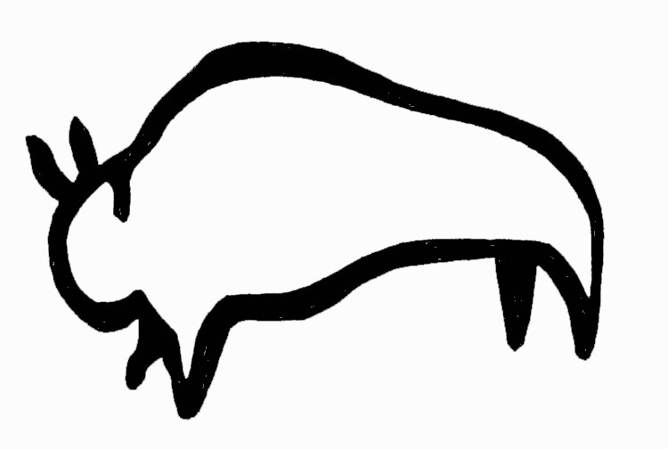 750x504 Buffalo Outline Drawing - Buffalo Outline Drawing