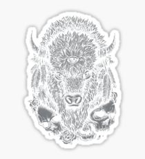 210x230 Buffalo Skull Drawing Stickers Redbubble - Buffalo Skull Drawing