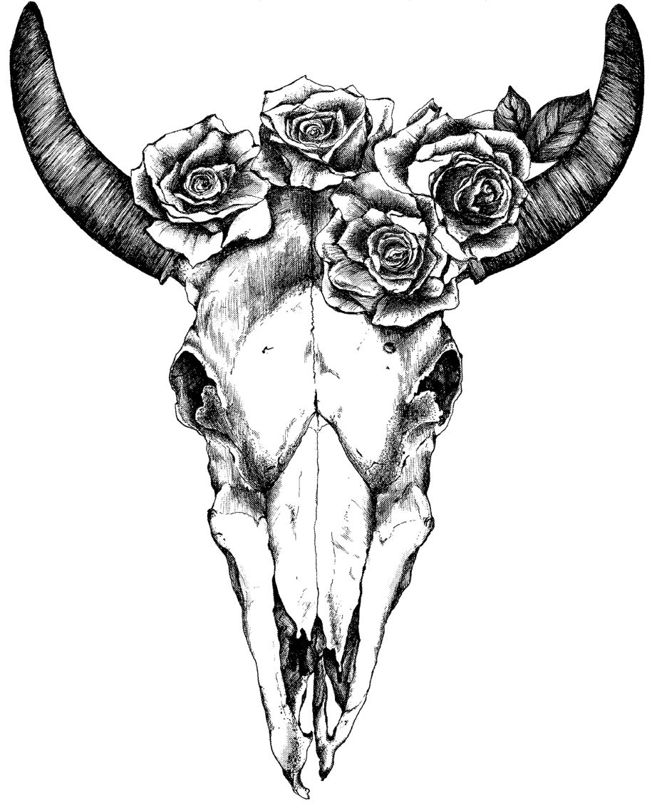 915x1136 buffalo skull tattoo tattoos bull skull tattoos, bull tattoos - Buffalo Skull Drawing