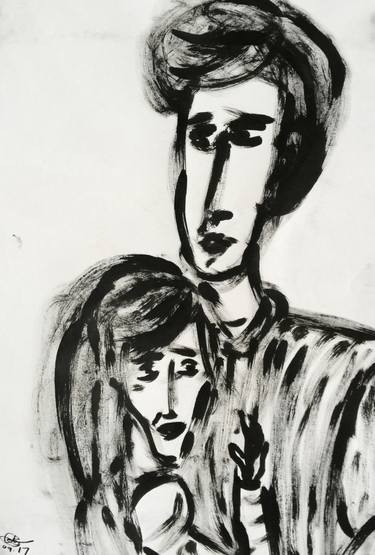 375x555 Hommage Bernard Buffet Drawing - Buffet Drawing