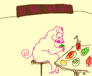 300x250 Pig - Buffet Drawing