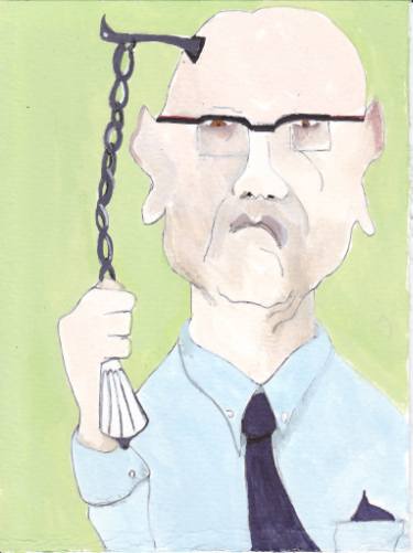 375x501 Self Portrait In A Homage To Bernard Buffet Drawing - Buffet Drawing