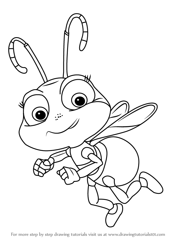596x843 learn how to draw dot from a bug's life - Bug Drawing