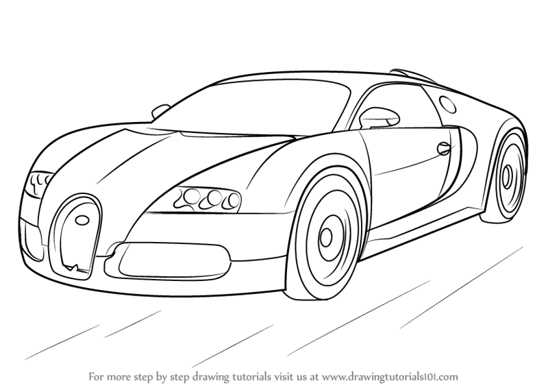 800x566 learn how to draw bugatti veyron - Bugatti Drawing