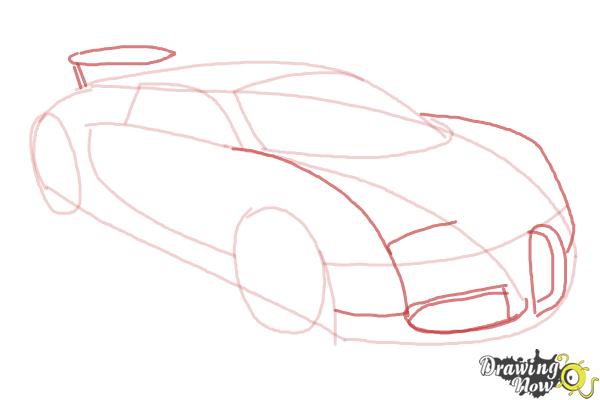 600x400 how to draw a bugatti - Bugatti Drawing Step By Step