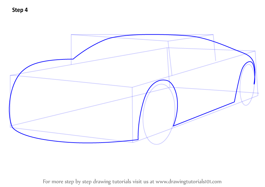 844x598 learn how to draw bugatti veyron - Bugatti Drawing Step By Step